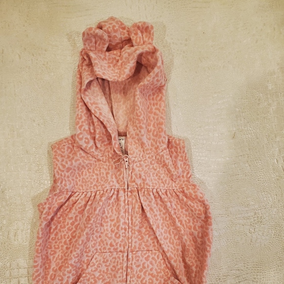 4for$20!! Carter's leopard print fleece vest - Picture 2 of 2